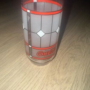 Coca-Cola Glass‎ with Red and White Pattern